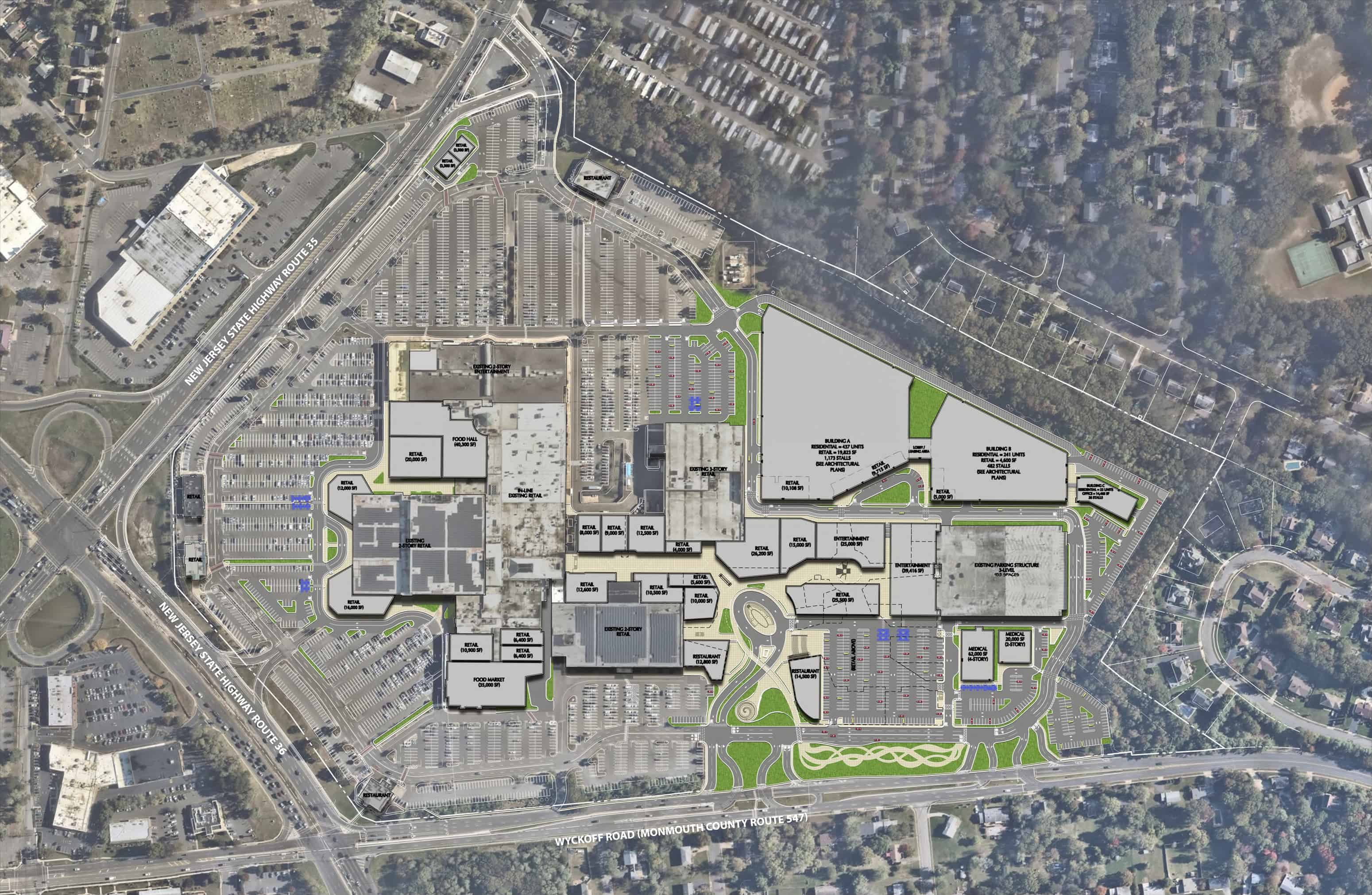 Plans for the redevelopment of Monmouth Mall